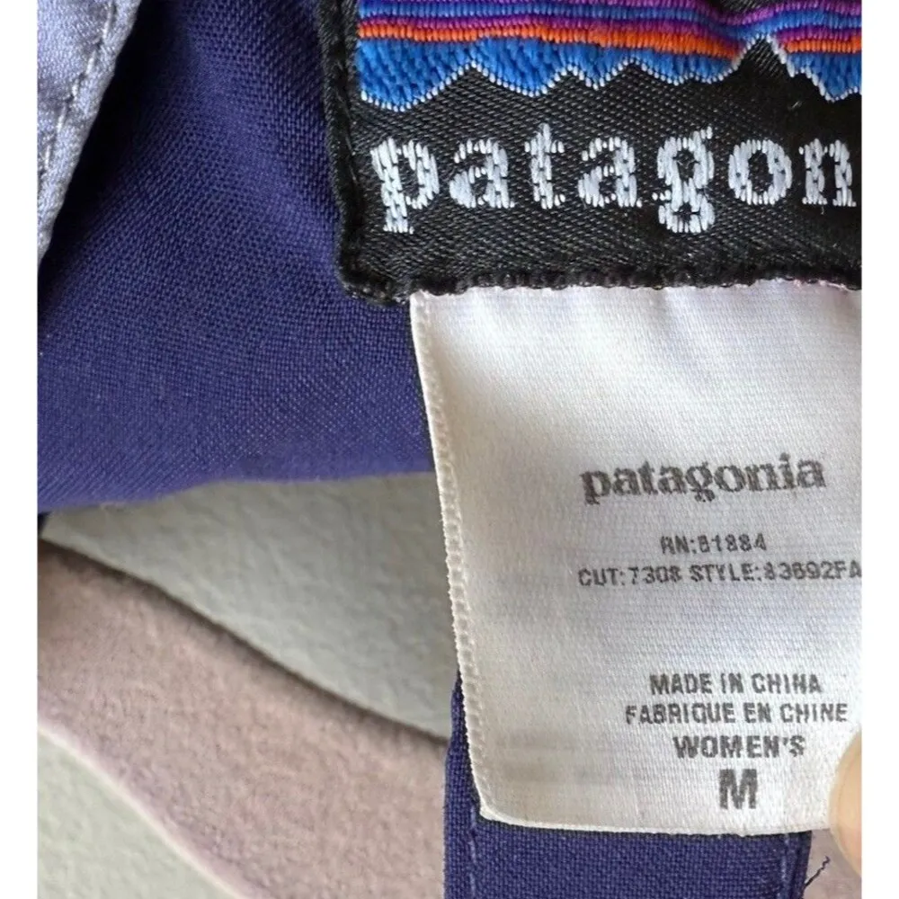 Patagonia Women's Hooded Jacket Partial Mesh Lining Packable Lightweight Size M - Image 3