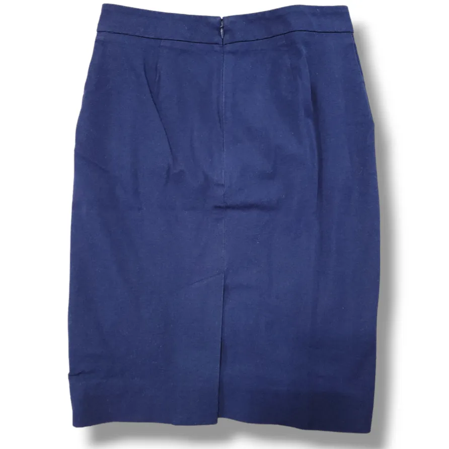 Gap Skirt Size 0 W28" Women's Pencil Skirt Stretch Stretch Business Casual Skirt Blue - Image 3