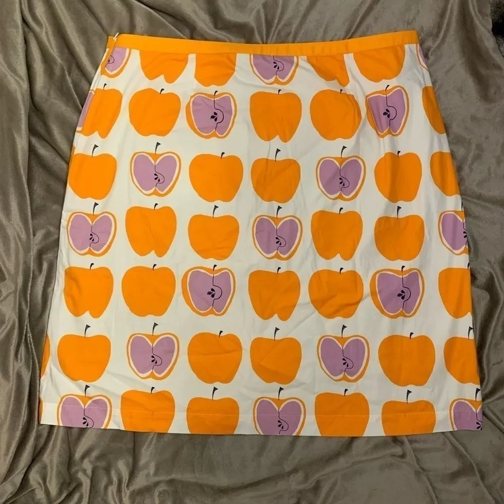Boden apple print skirt (RARE and HTF) Orange Size undefined - Image 5