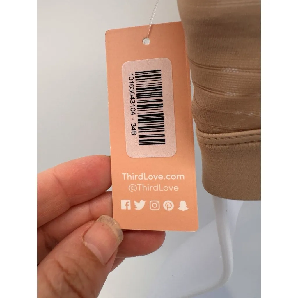 Thirdlove Bra 34B Bralette 24/7 Seamless Stripe Wireless Bra NWT - Image 4