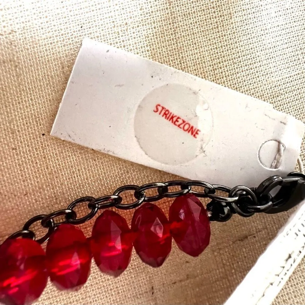 Charter Club  red beaded multi strand strikezone necklace - Image 5