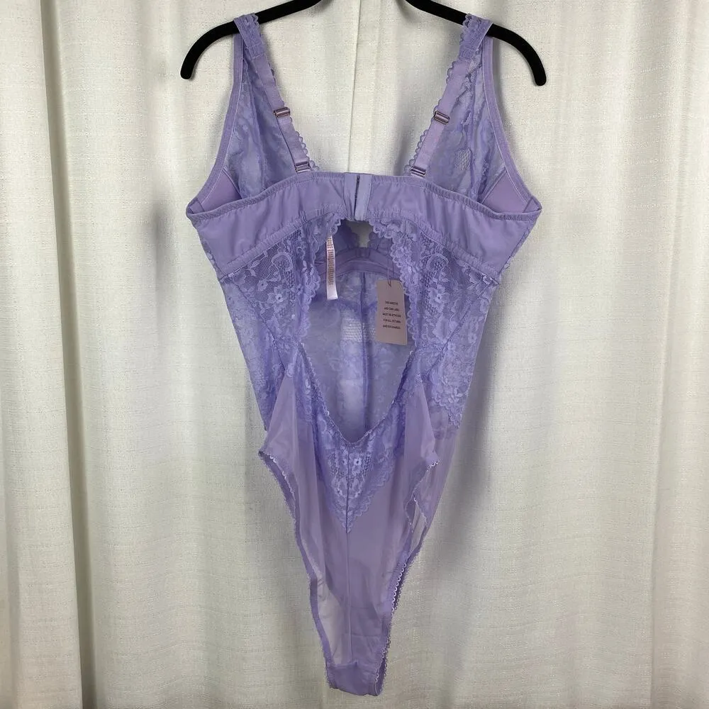 Savage x Fenty Lilac Purple Lace Teddy Bodysuit Sz.2X NWT - Image 8