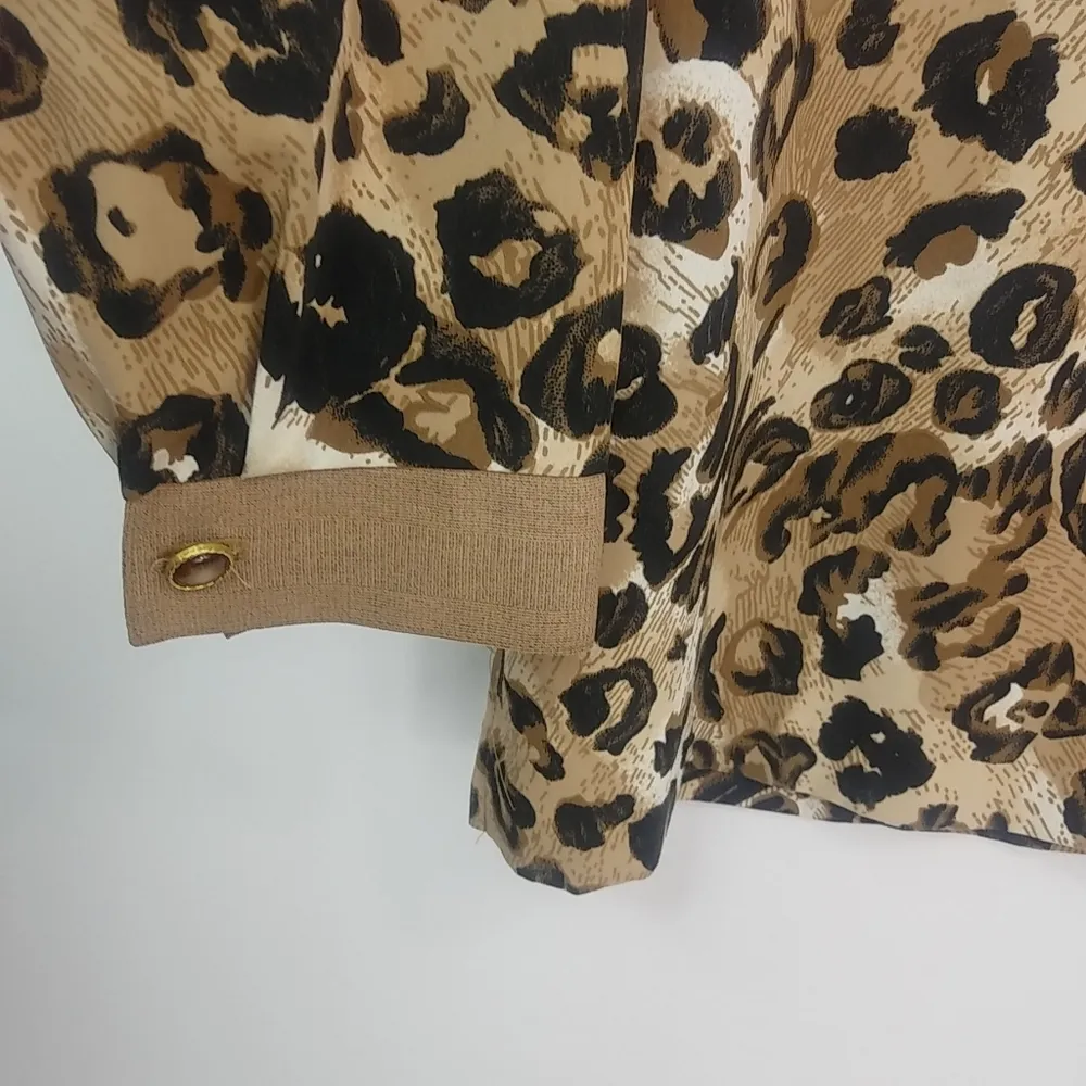 Popovitch L Vintage Knit Golden Leopard Long Jacket Black Size L - Image 7