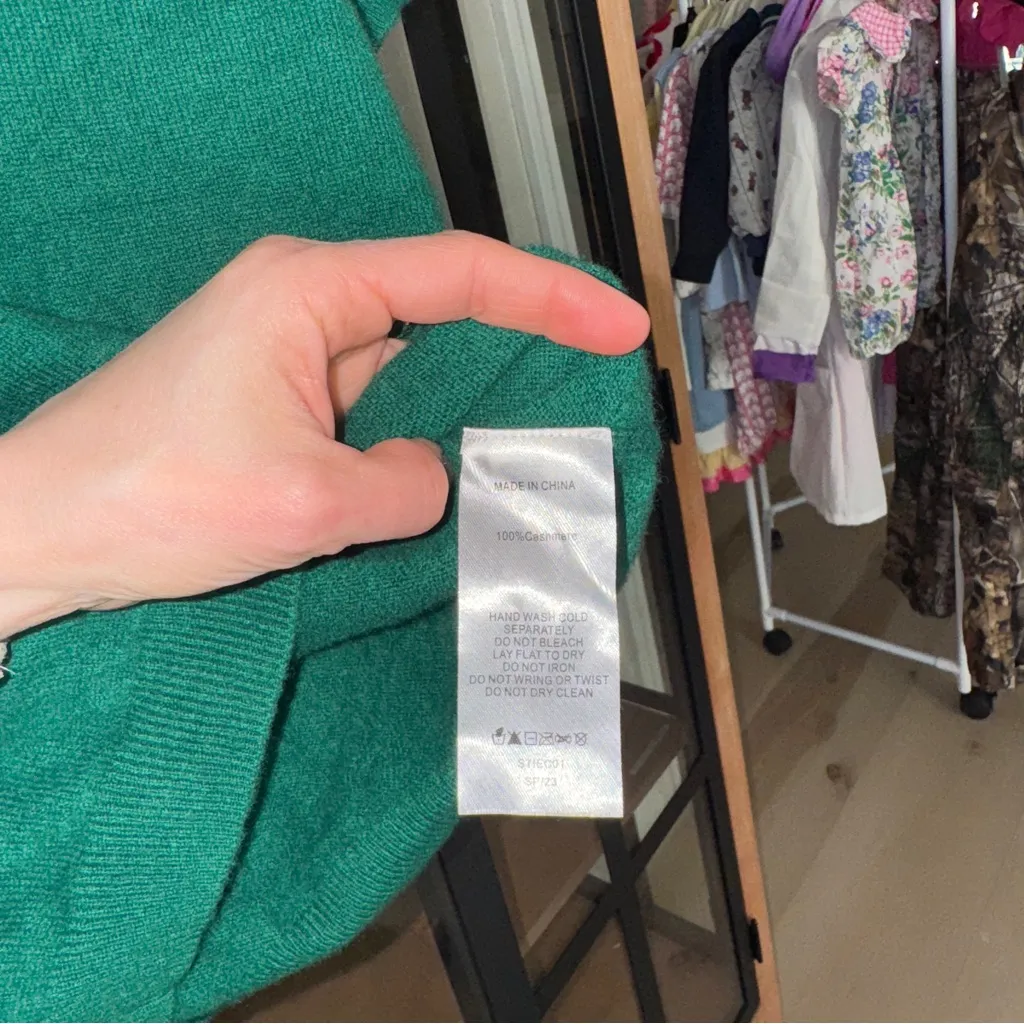 Quince Mongolian Cashmere sweater short sleeve top tee everglade forest crewneck - Image 11