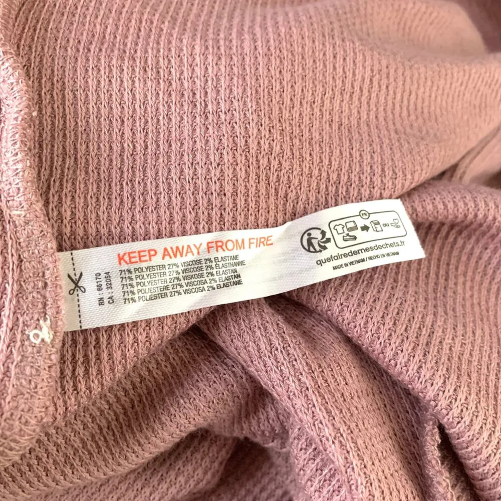 Urban Outfitters Out From Under Cosima Collared Top & Kick Flare Pant SET Mauve - Image 15