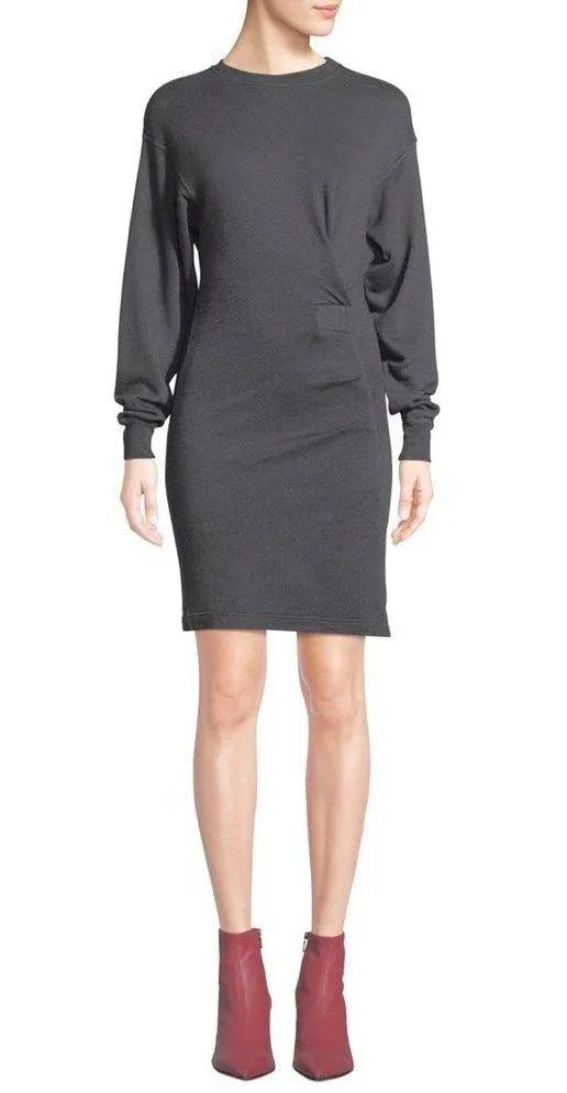 Isabel Marant Etoile “Fewlyn” Dark Gray Long Sleeve Dress Size 36 - Image 2