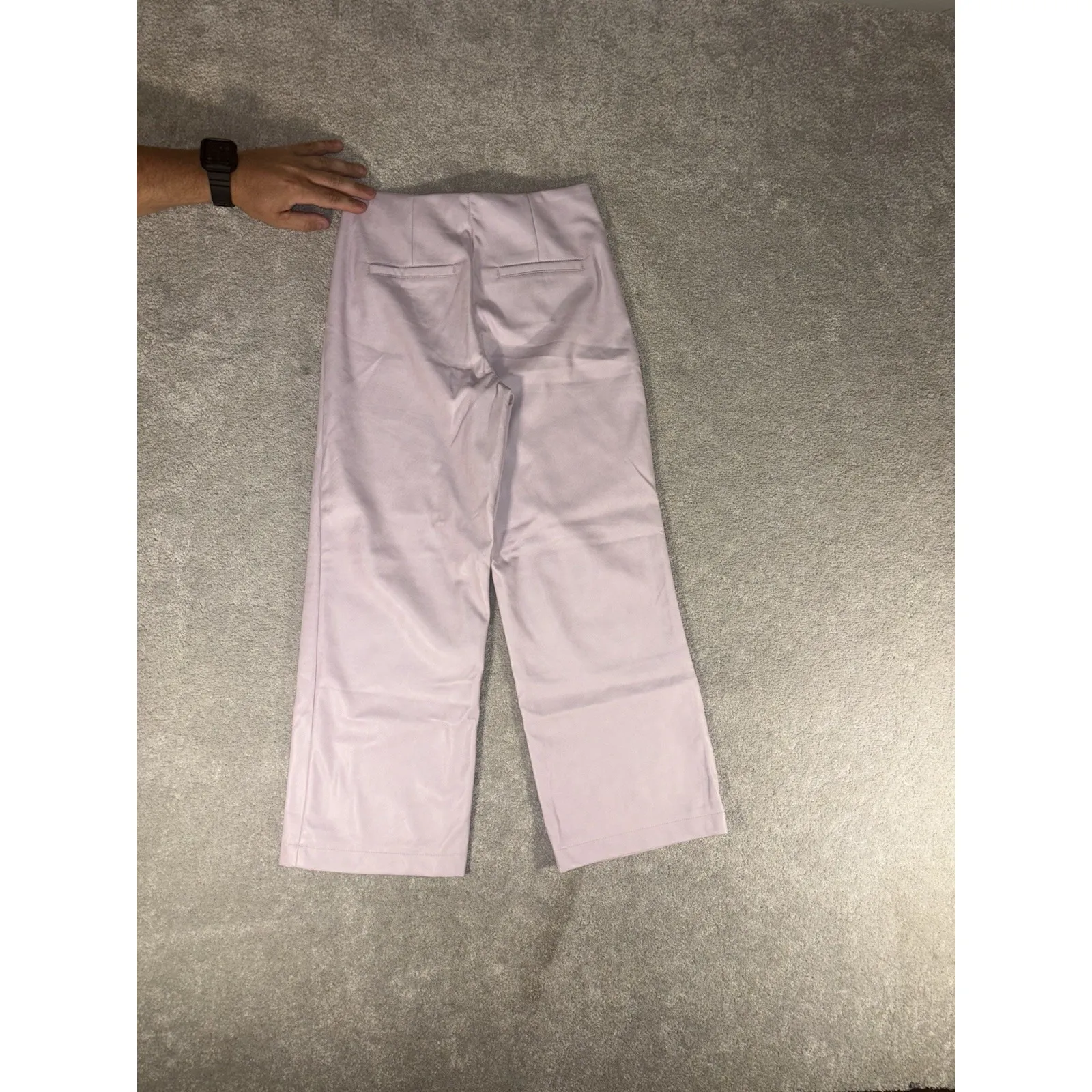 bagatelle purple faux leather‎ pants wide leg cropped NWT Xs (26x25) - Image 3