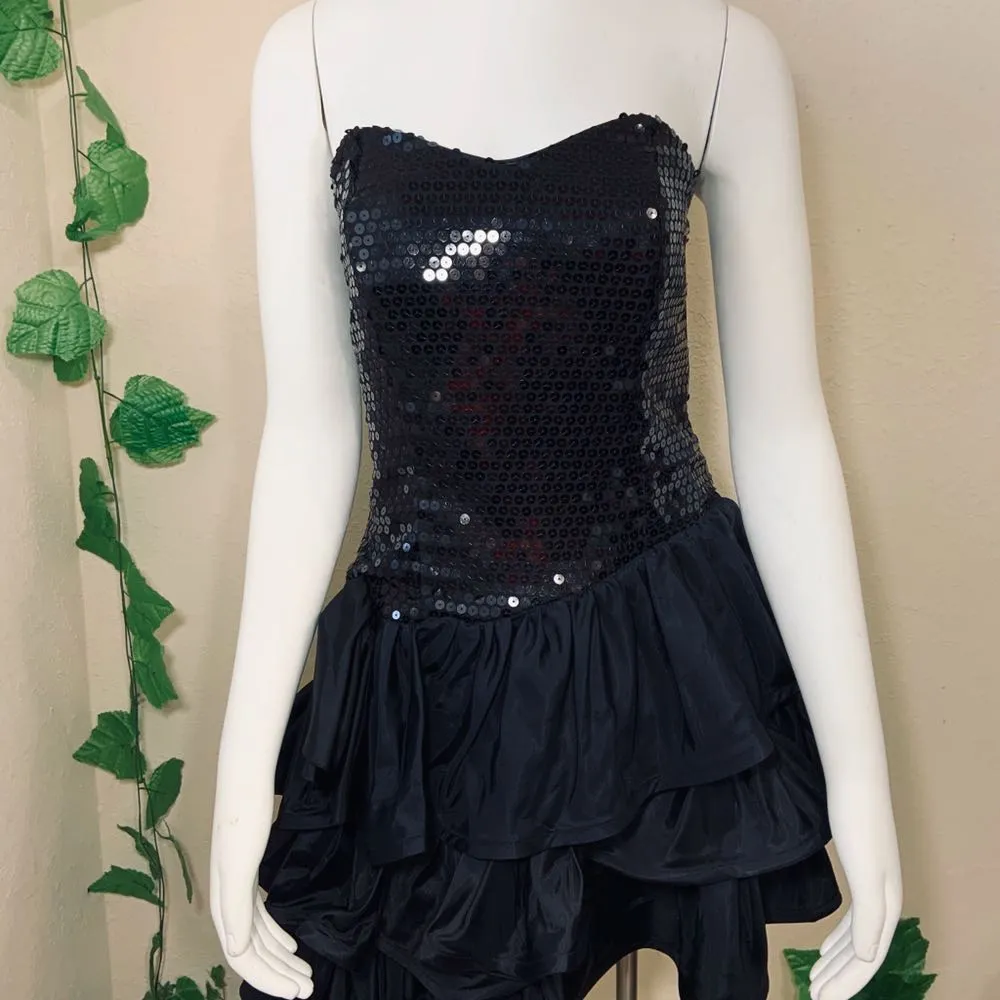 Vintage 1980’s 80’s Sequin Prom - Image 5