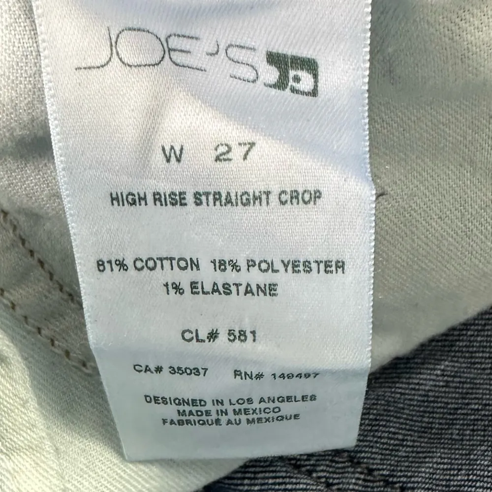 Joe’s jeans high rise straight crop raw hem size 27 - Image 3