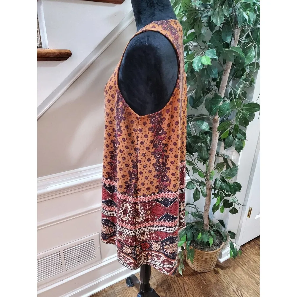 Est. 1946 Women Brown Polyester Sleeveless Casual Open Front Vest Size Large - Image 6