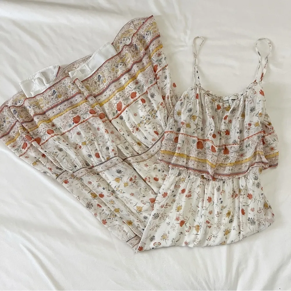 Joie Vernita Silk Maxi Dress - White Floral Pattern - Image 10