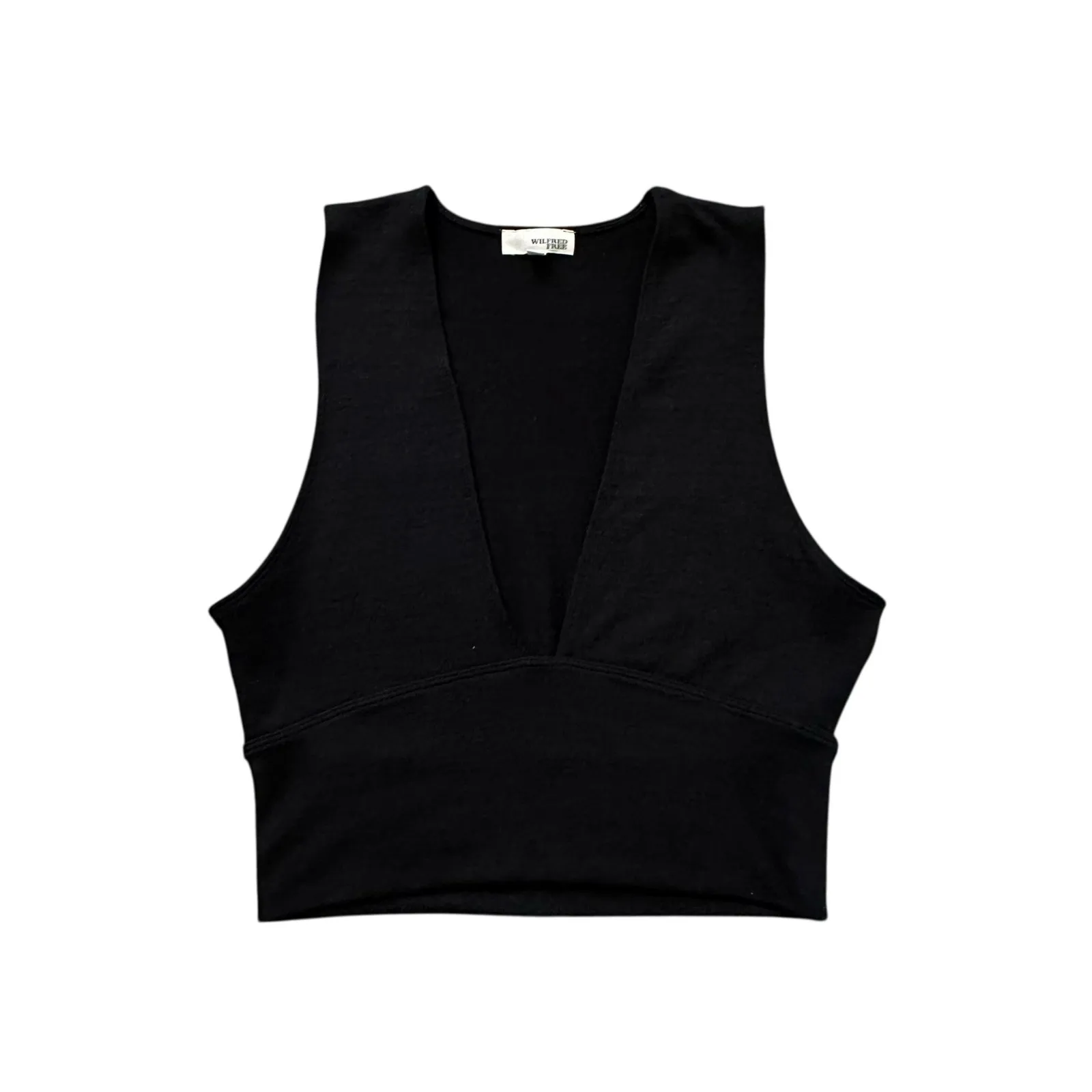 Wilfred Free black v-neck crop tank top size M - Image 12