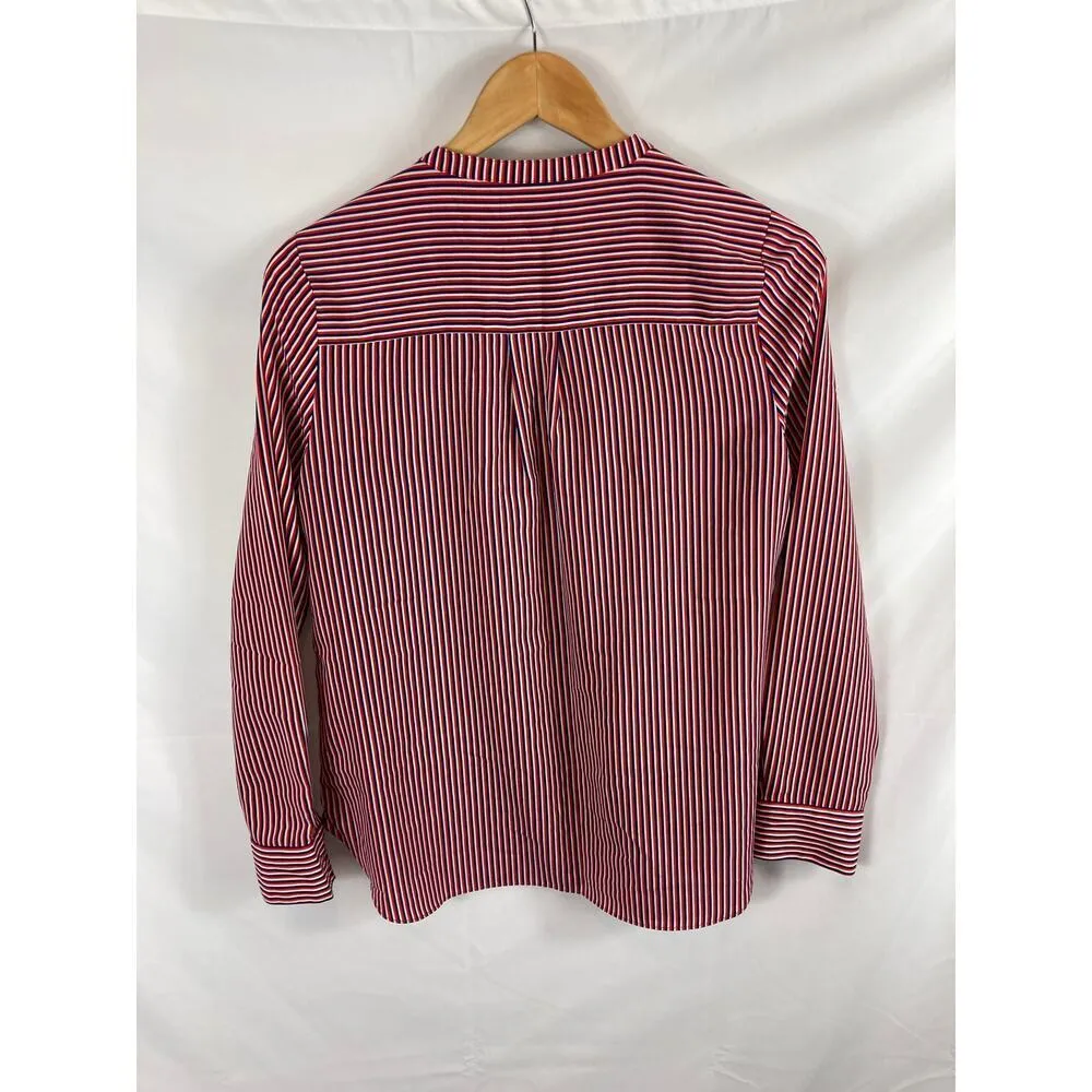 CAbi #5335 Franklin Red Striped Popover Blouse size small - Image 6