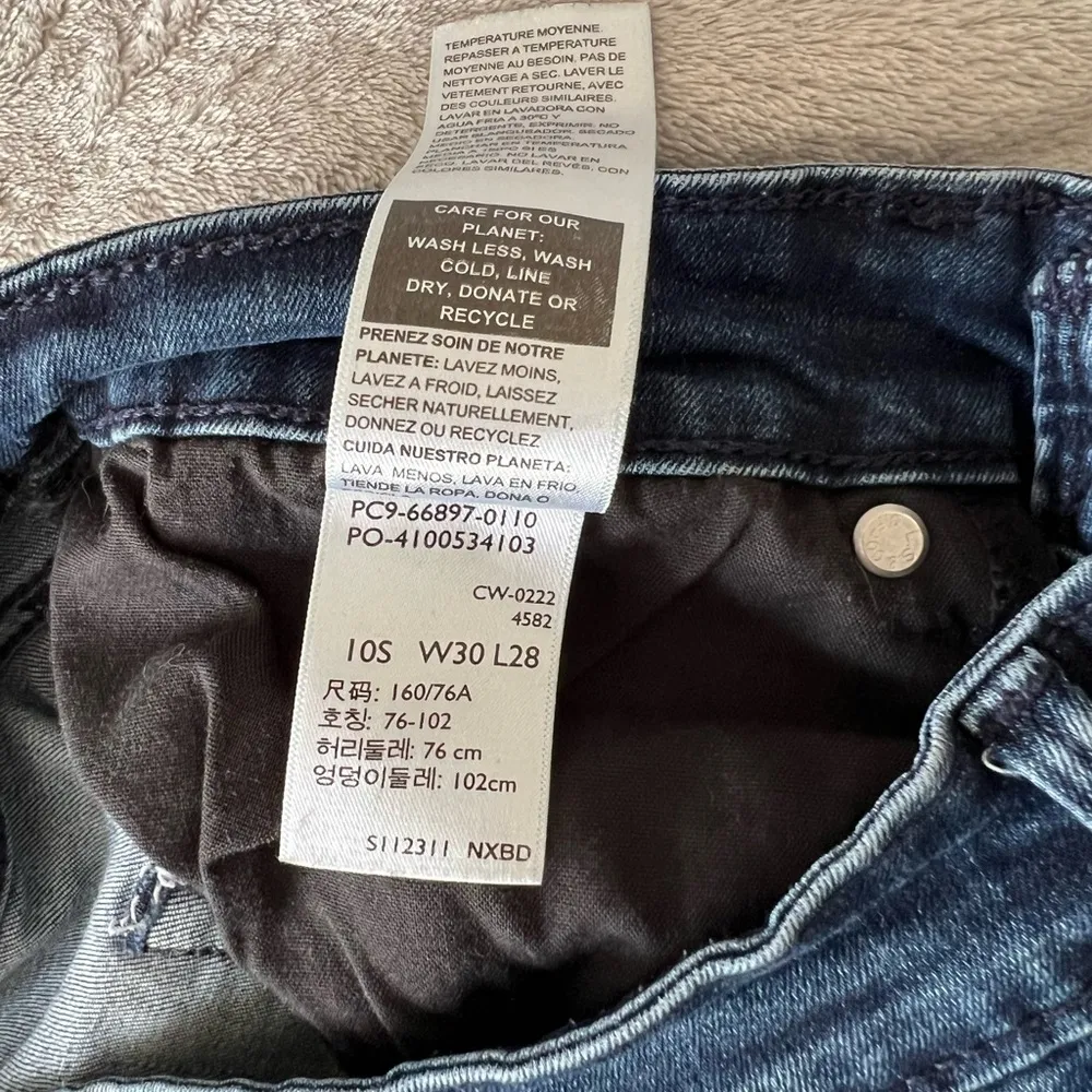 Denizen Dark Wash Skinny Jeans | Size 10 SHORT | 30W - Image 7