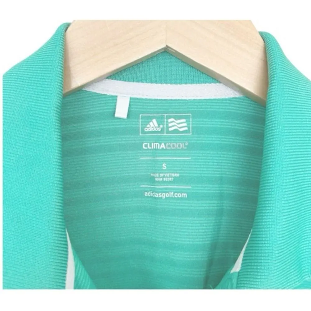 Adidas Climacool Green Golf Short Sleeve Polo Sz S - Image 2