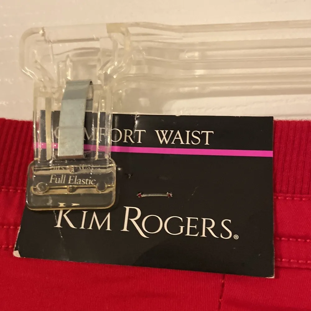 Kim Rogers Comfort Waist Crop Pants size 12 brand new color red two front pocket - Image 8