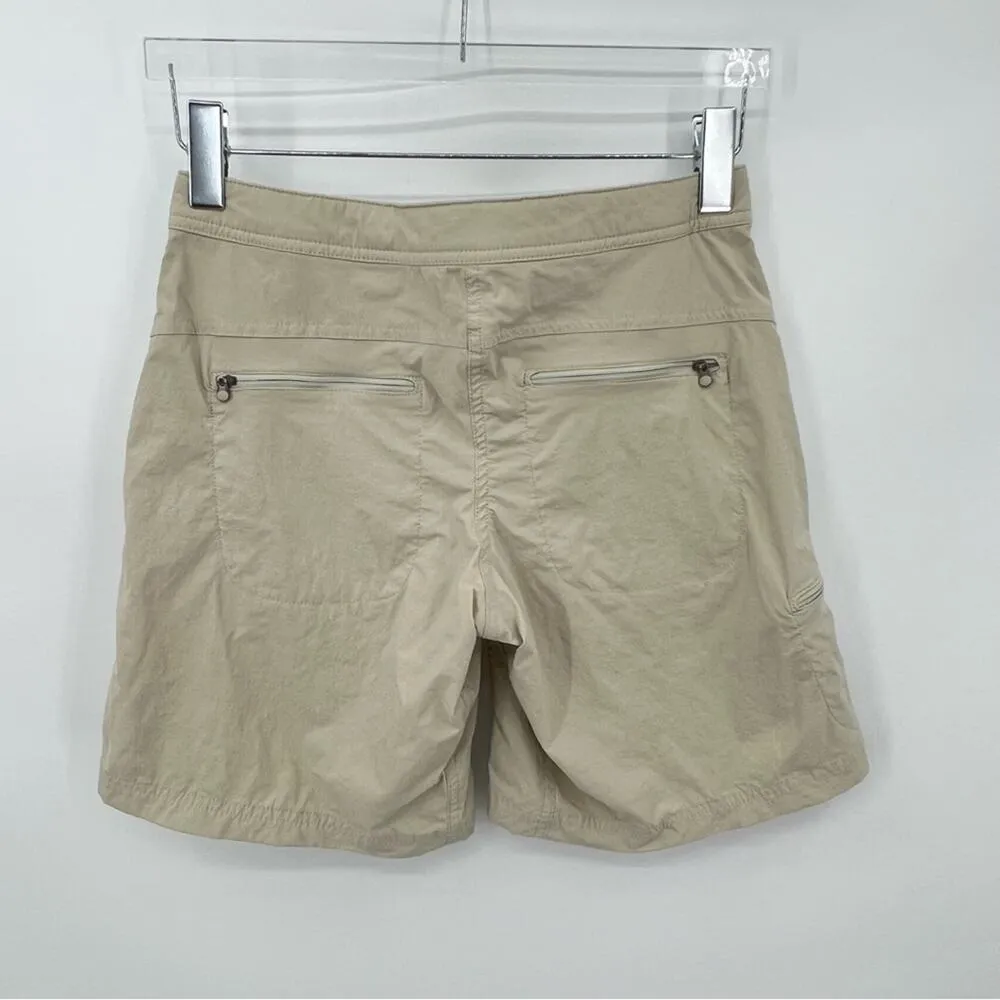 L.L. Bean nylon shorts women's size 4 comfort waistband trail outdoor hiking tan - Image 4