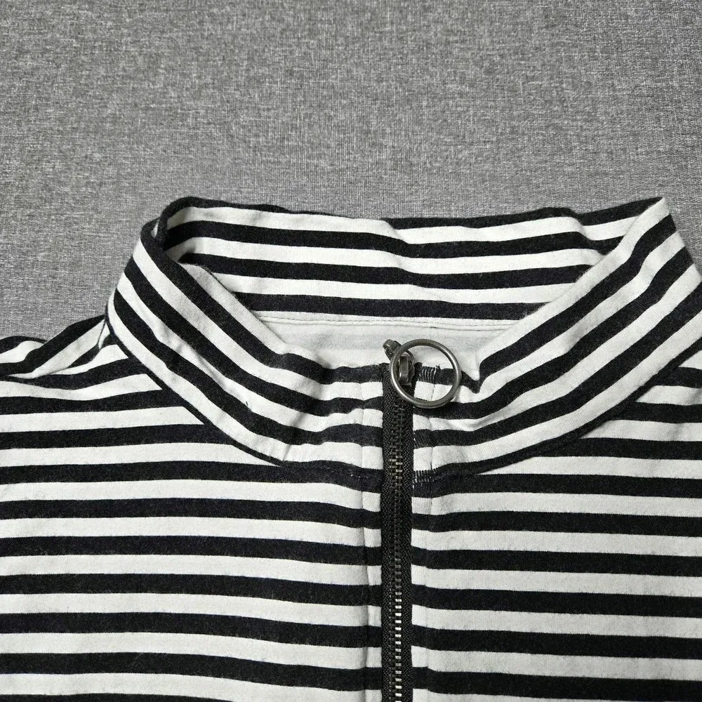 Torrid Foxy Mock Neck Zip Up Striped Tank - Image 4