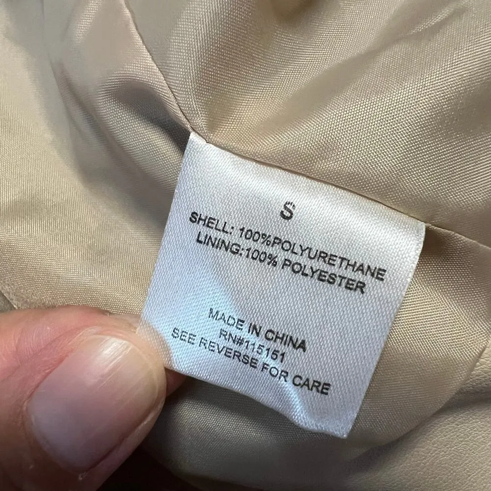 Romeo & Juliet Couture Asymmetrical Crop Moto Faux Leather Jacket Size Small NEW - Image 6