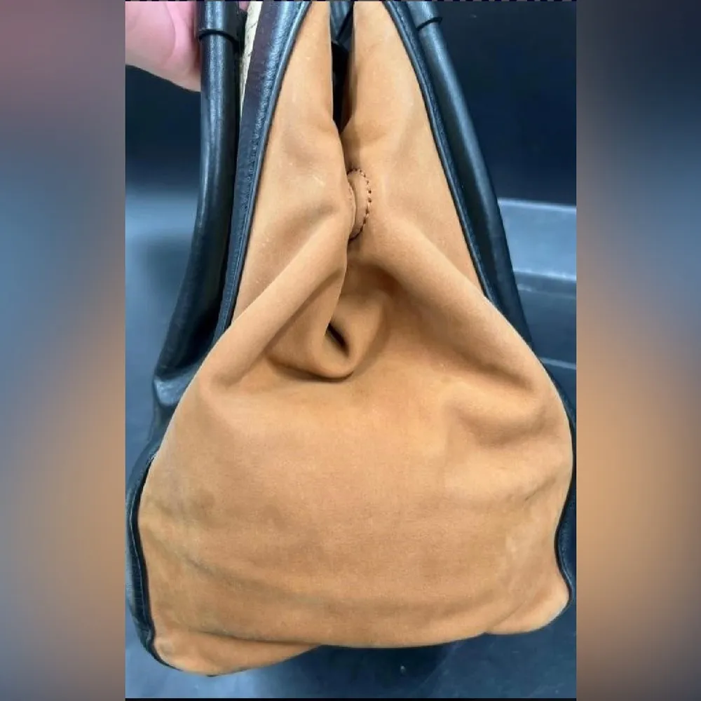 Butler Tote Bone Coffee & Black Neutral Color Palette Preppy - Image 7