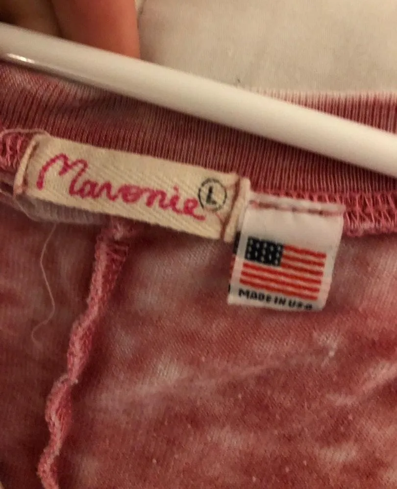 Oversized Red V Neck top Size L - Image 3