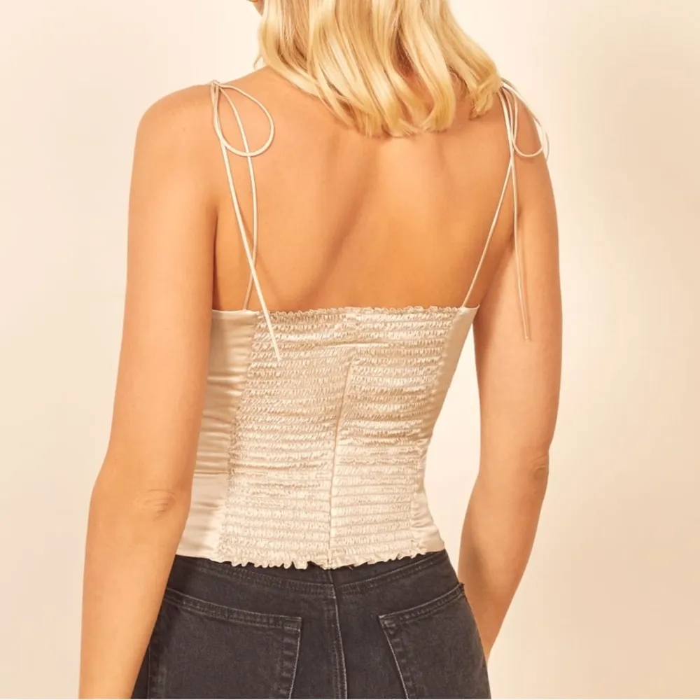 Reformation Lucrezia Top in Cream - Image 2