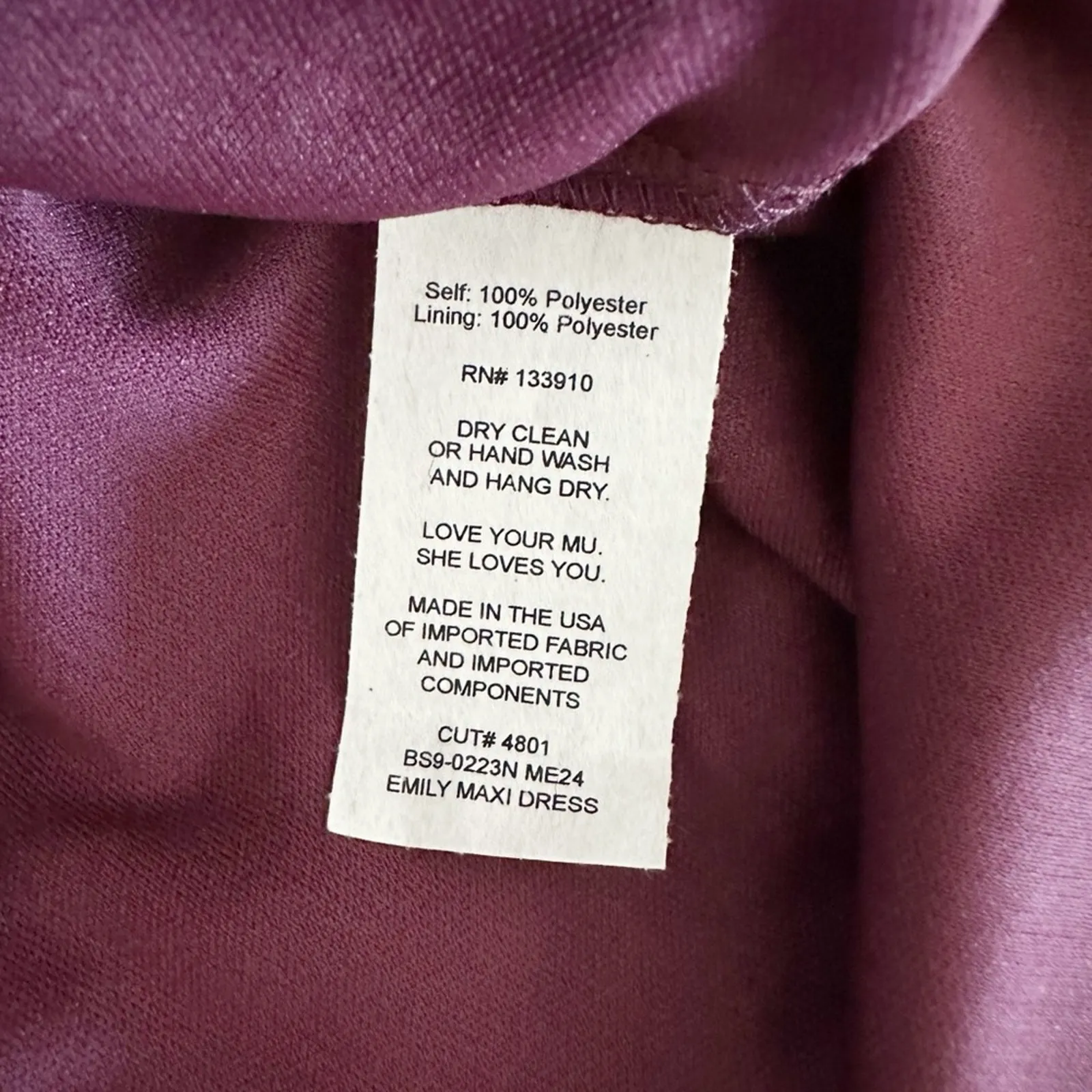 Show Me Your MuMu Emily Empire‎ Maxi Dress Merlot Chiffon Bridesmaid Size XL NEW - Image 10