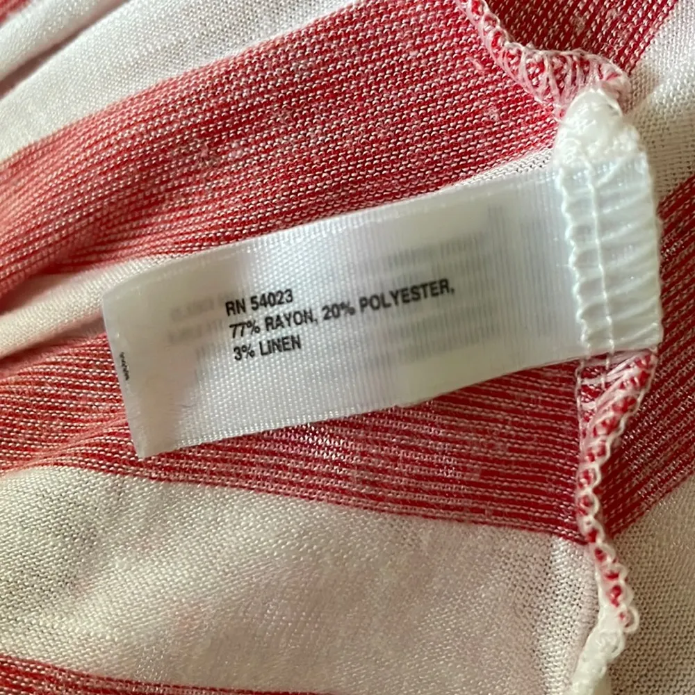 Gap striped linen blend draped midi dress - Image 5