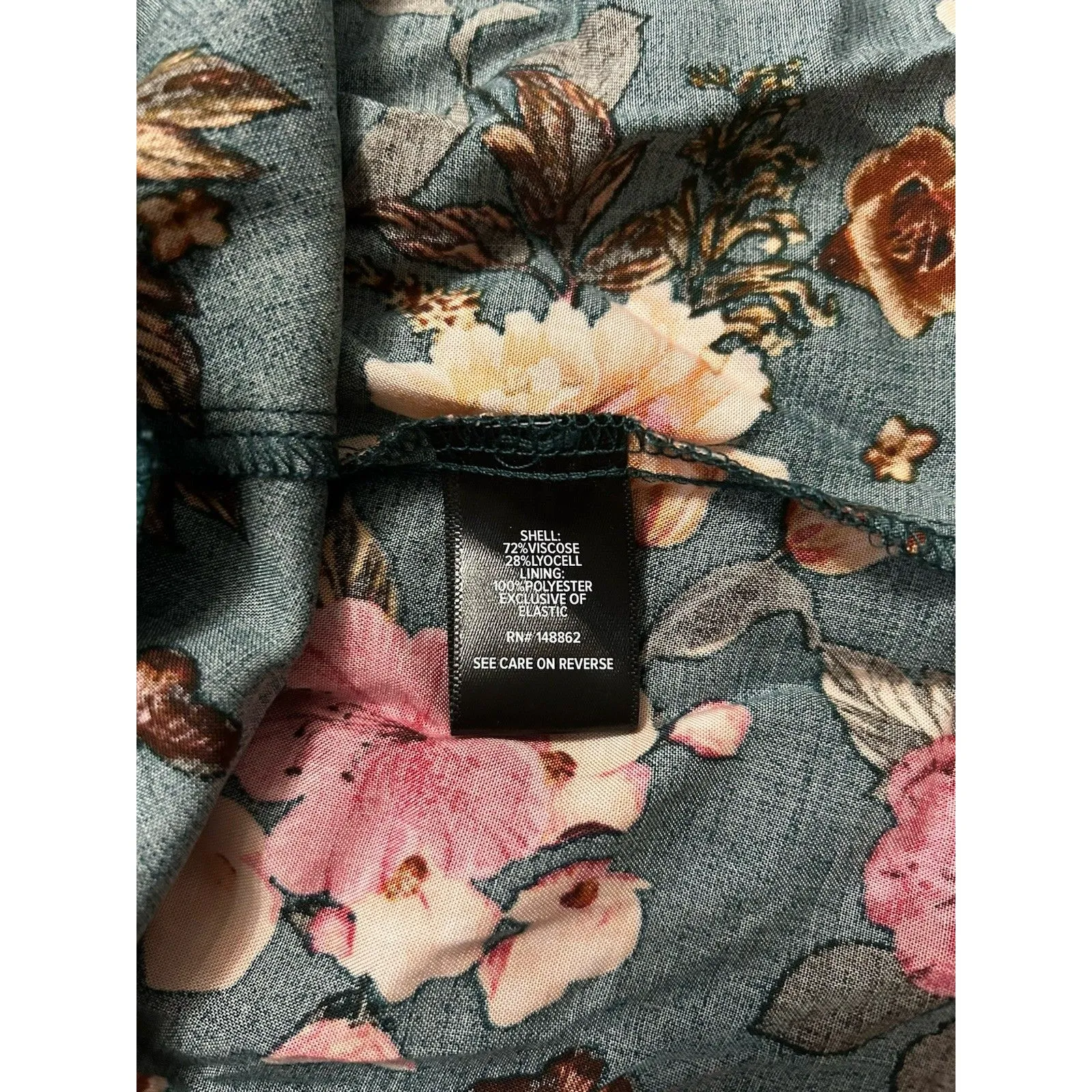 Torrid 2 Dress Real Green Floral Challis‎ Tiered Skater Corset Back Plus Strappy - Image 9