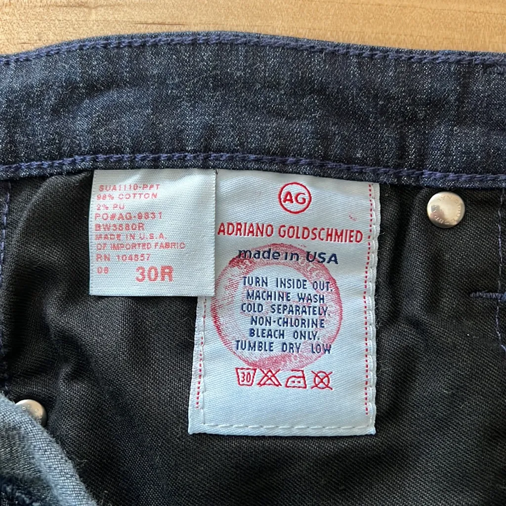 AG "The Stilt" Mid-Rise Dark Wash Cigarette Leg Jeans, 30R - Image 10