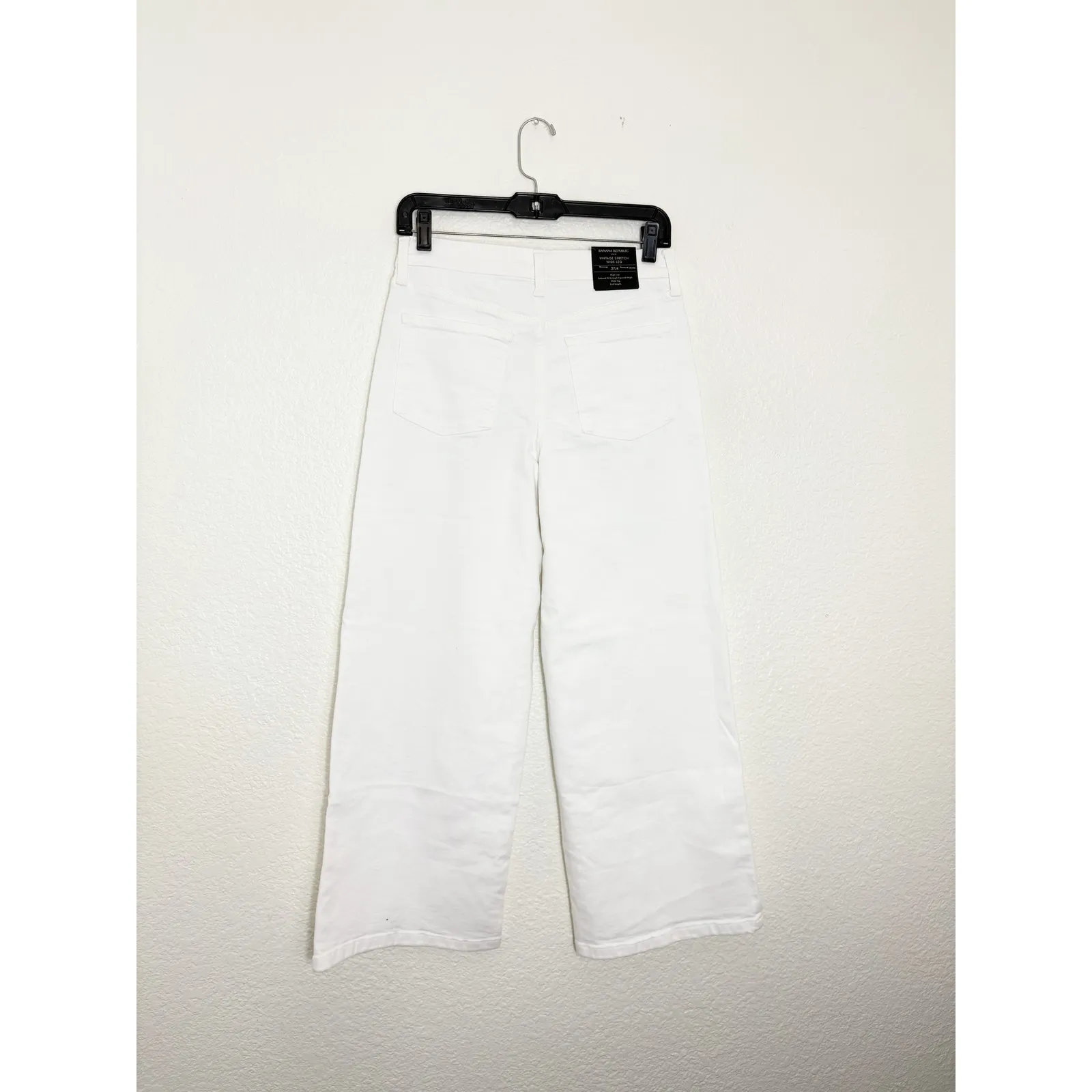 NWT Banana Republic White High Rise Wide Leg Jeans Size 27 Petite - Image 13