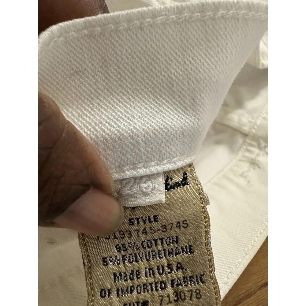 7 For All Mankind Jeans Women 26  White Denim Skinny Ankle Zipper Summer Beach - Image 11