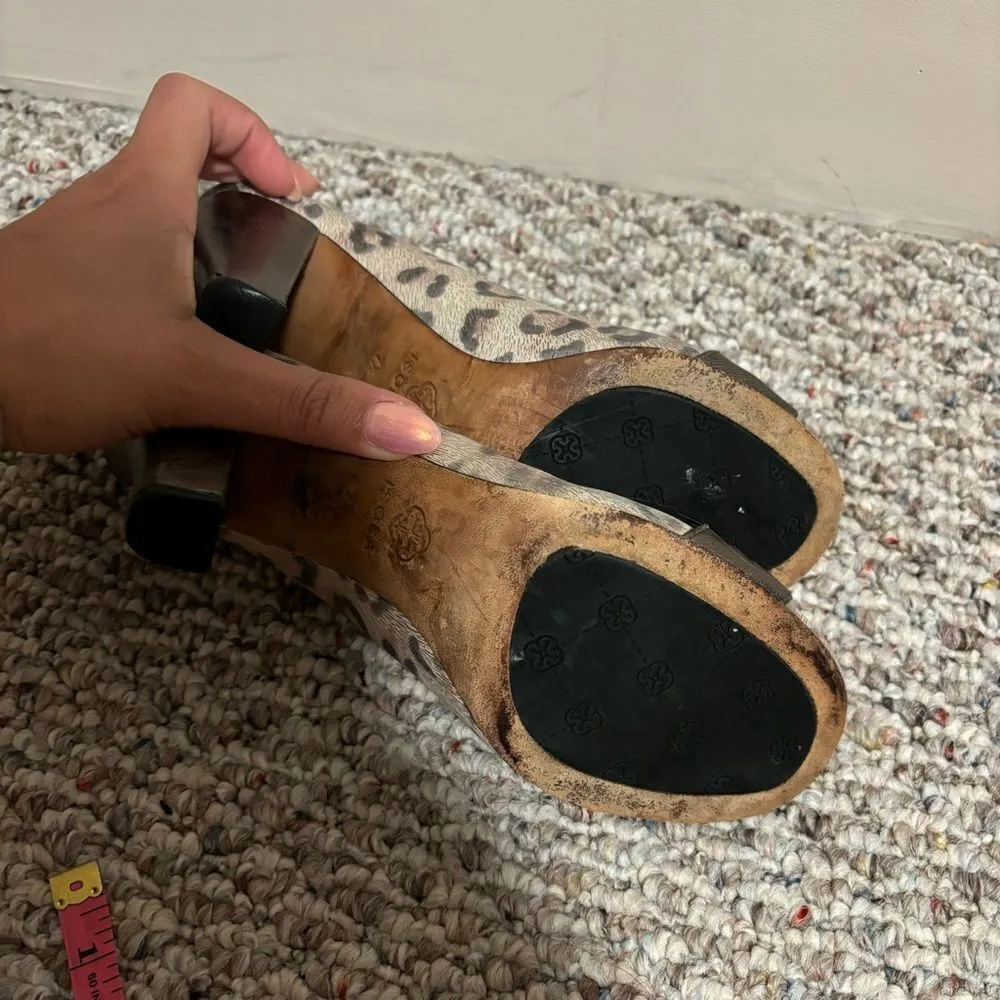 Isola Gunmetal Leather Leopard Pumps- Size 7.5 - Image 11