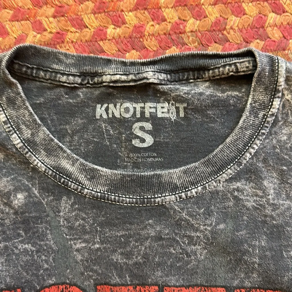 2022 KNOTFEST ROADSHOW SLIP KNOT CYPRESS HILL TIE DYE GREY TEE CONCERT METAL Gray - Image 2