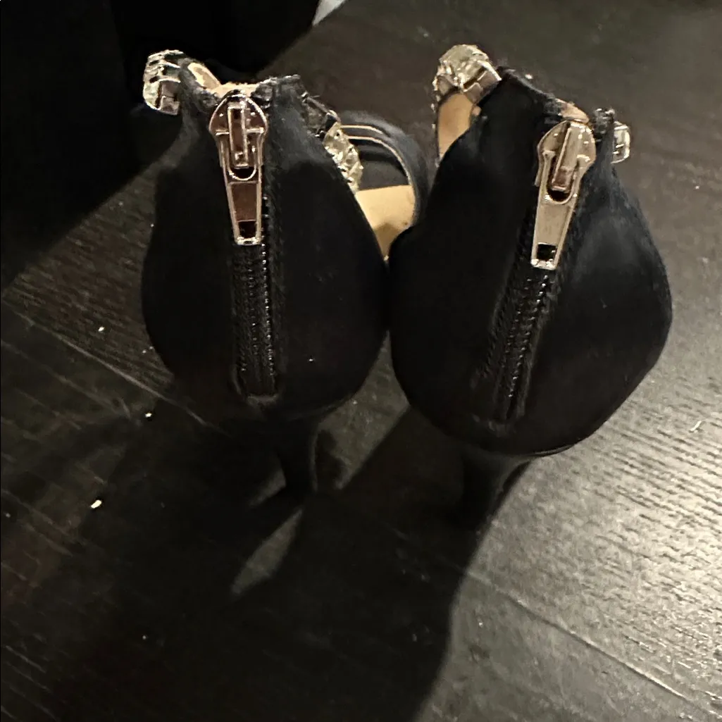 ABS Elegant Black Satin Women's Heels Size 7.5 - Image 4