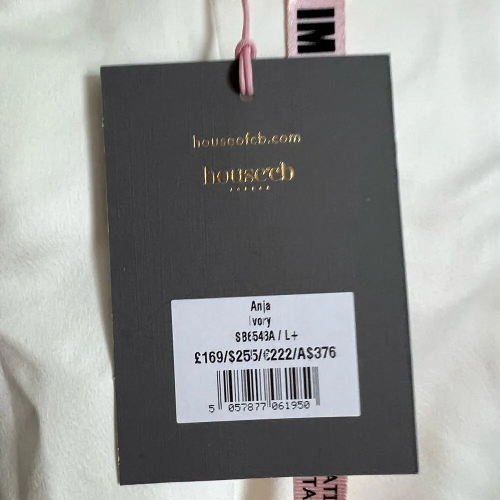 HOUSE OF CB Anja Ivory Satin Corset Dress NWT L+ 14/16 - Image 11