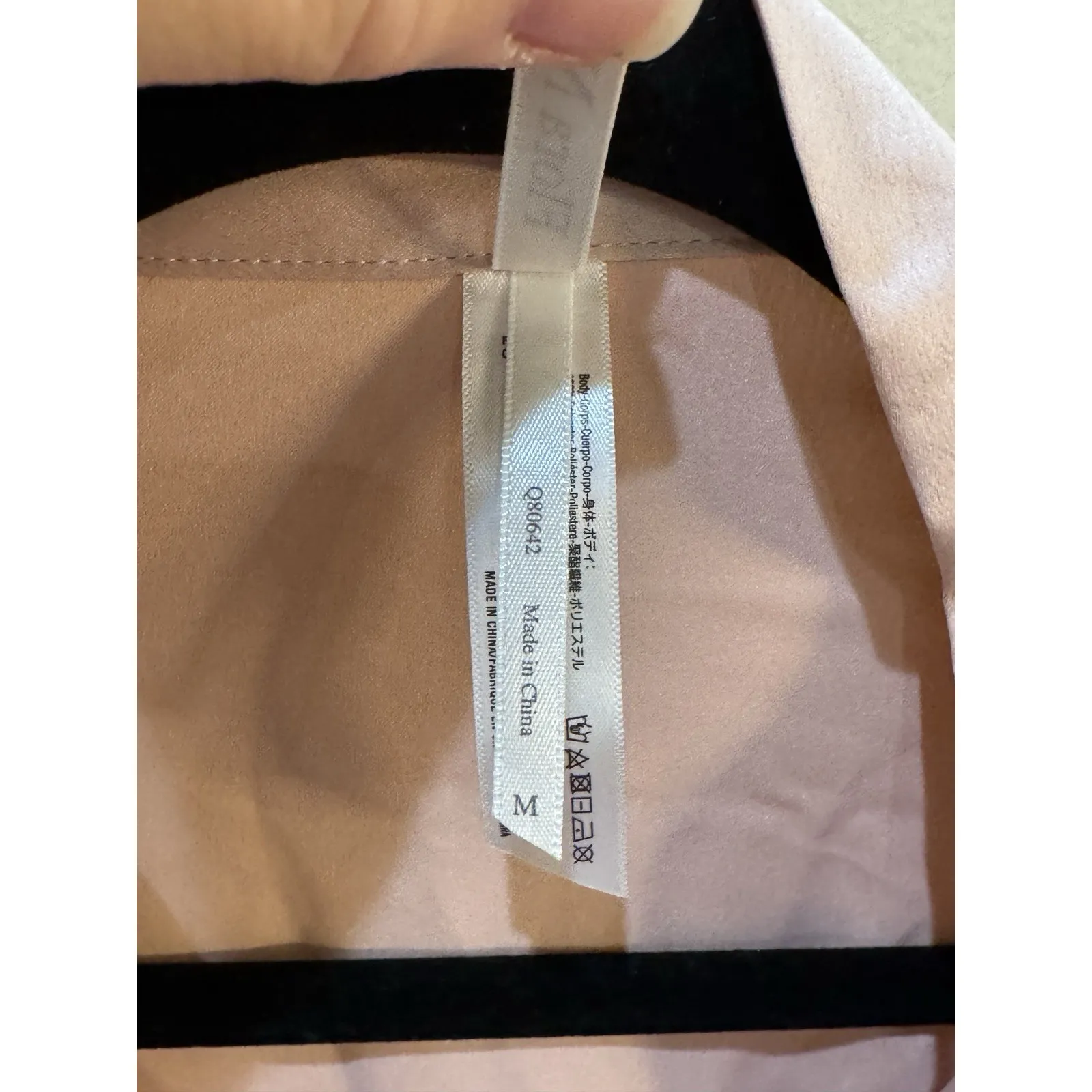 FLORA NIKROOZ Rosa Lace-Trim Satin Robe Size Medium Pink Embroidered - Image 7