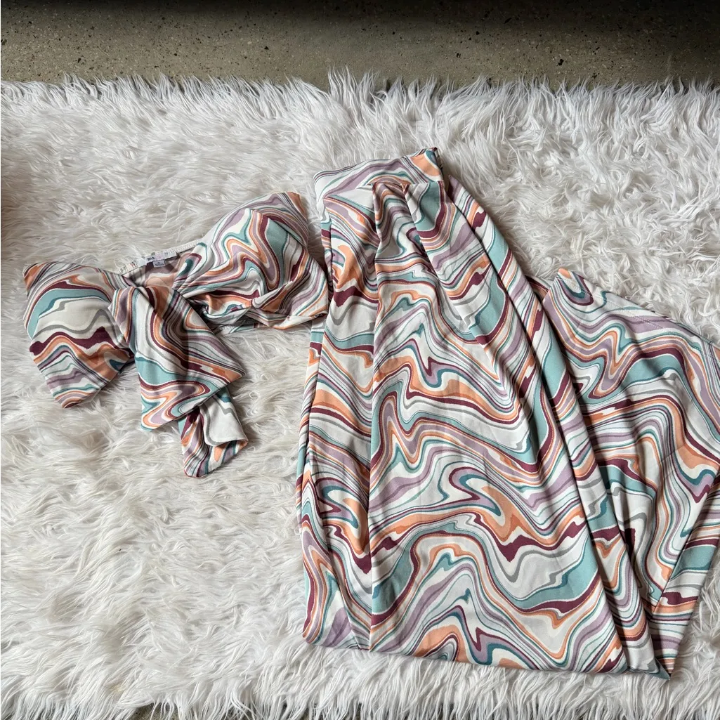 Biashe two piece swirl set size S Purple - Image 2