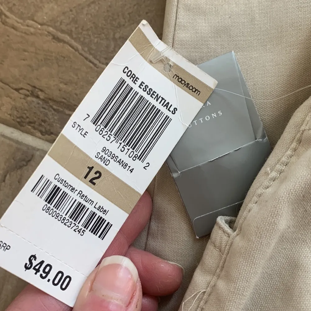 Charter Club Classic Fit Sand Shade Capri Pants Sz 12 NWT - Image 14