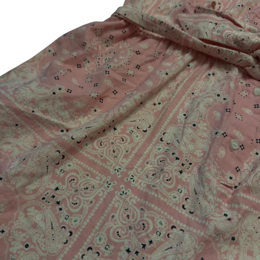 Lane Bryant RARE Pink Paisley Hankerchief Print Belted Shorts Romper Size 16 NWT - Image 4