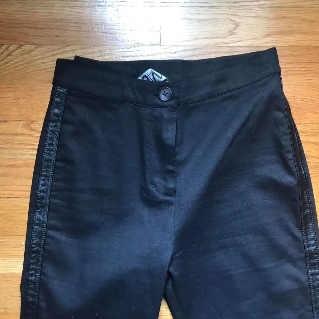 Lip Service Widow Black Real Leather Accent Skinny Pants 25 XS - Image 2