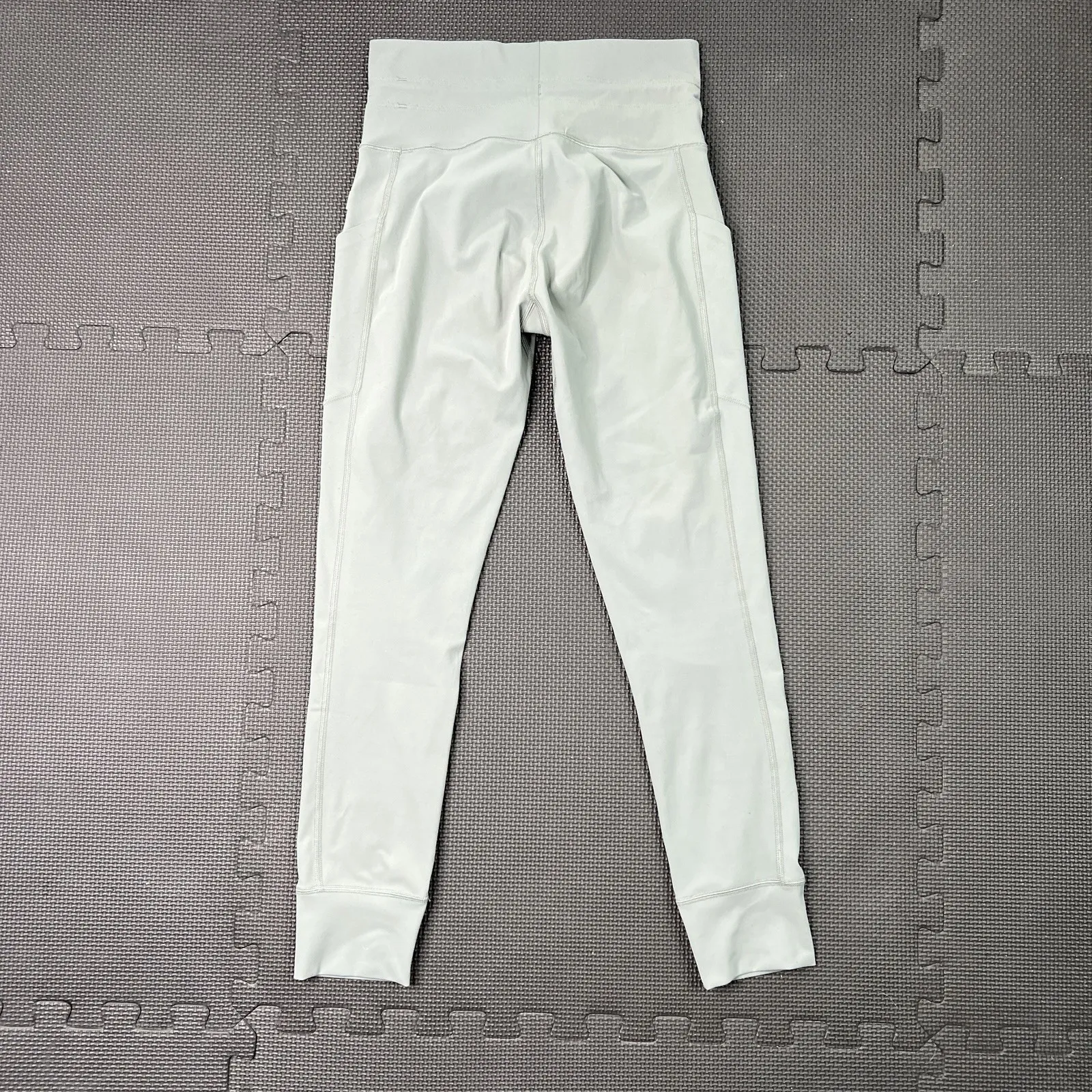 Vuori Daily Pocket Leggings Women's Small Green Drawstring Gym Lounge Run VW490 - Image 9