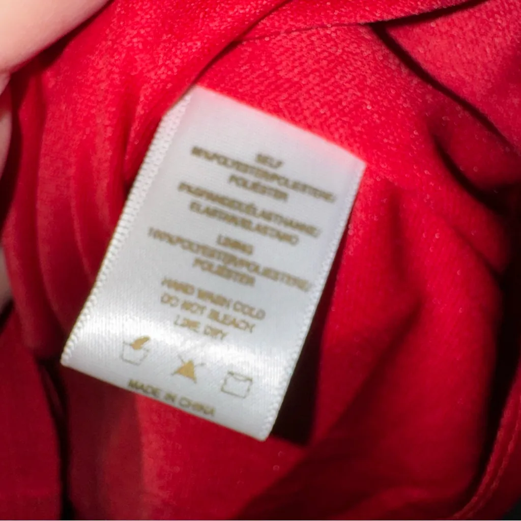 Anthropologie Sundays in Brooklyn XS‎ Red Dress Scalloped Fit N Flare Cocktail - Image 8