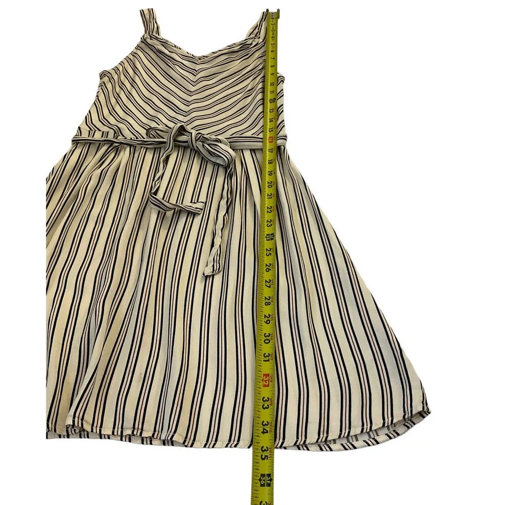 A New Day Women's Small Sundress Fit & Flare Striped w/ Belt Multicolor #11•• - Image 7