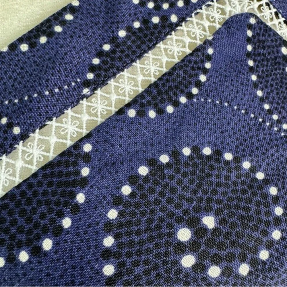 STAUD Linen Megan Halter Mini Dress in navy Whirlpool White Size 4 NWT - Image 7