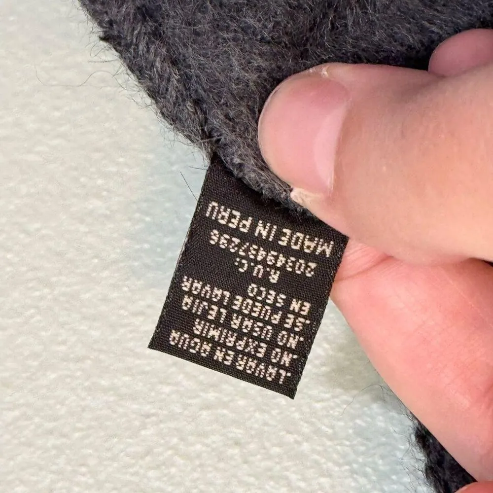 Alpaca Camargo Scarf Gray Long Solid Wool Fringed Neck Scarf Soft Cozy Warm - Image 8