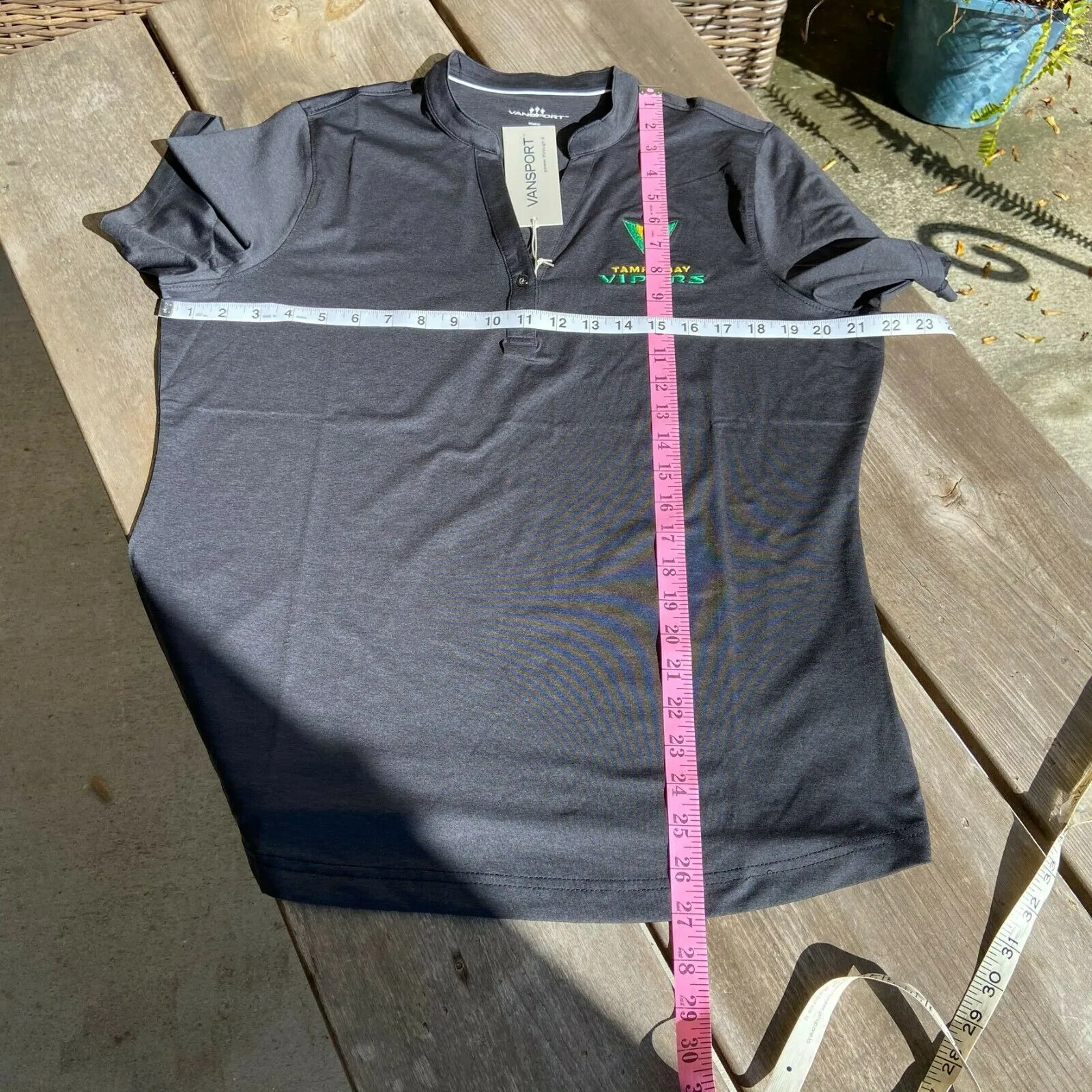 Vansport Womens Polo Shirt Large XFL‎ Football Tampa Bay Vipers Black NEW - Image 7