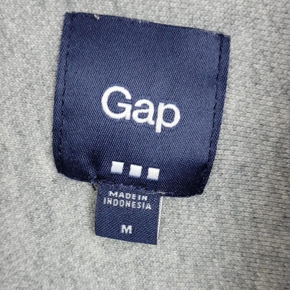 Gap Women's Coat Jacket Medium Gray Double Breasted Button Pockets Lined - Image 7