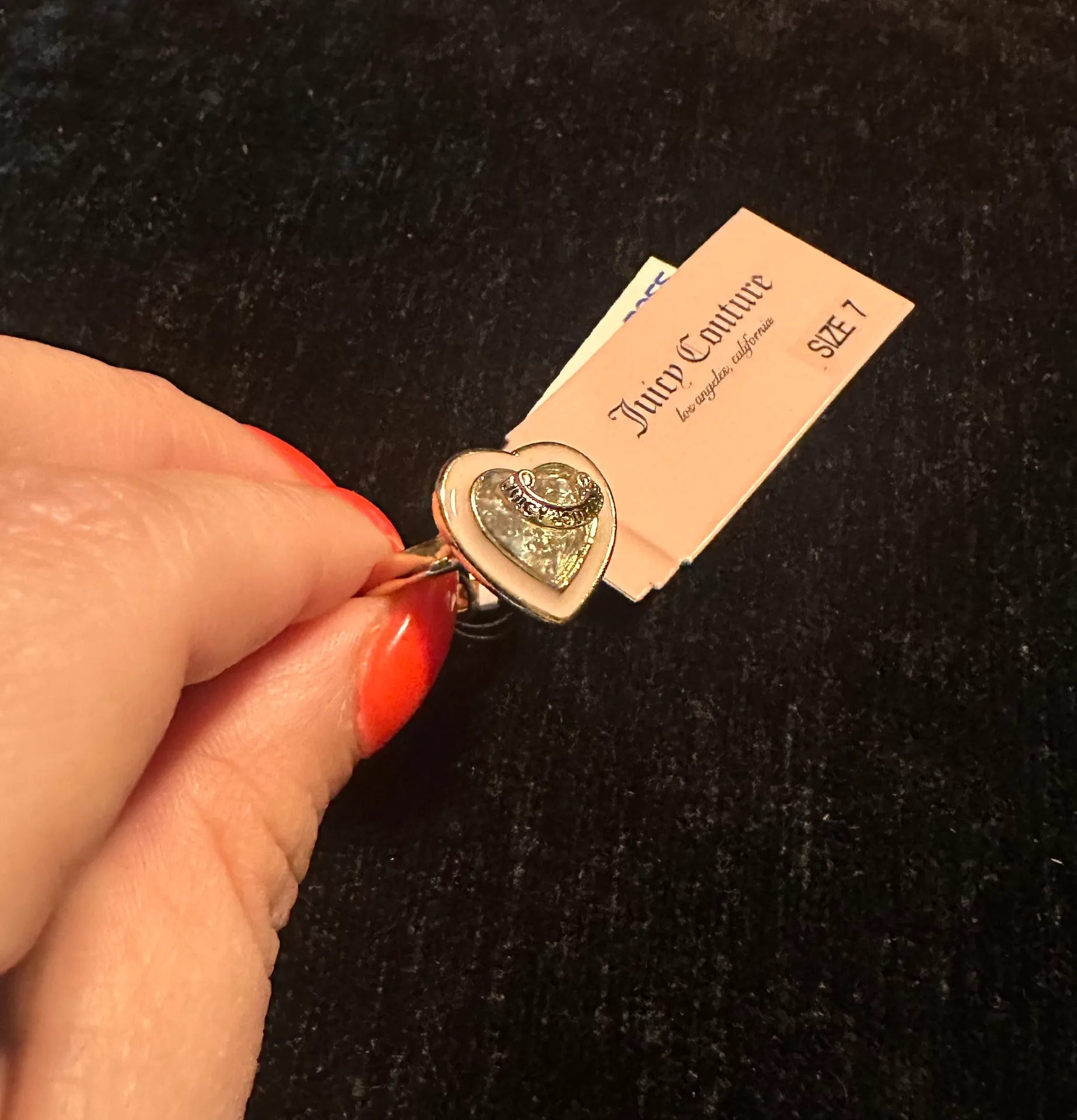 Juicy Couture Ring heart Size 7 - Image 6