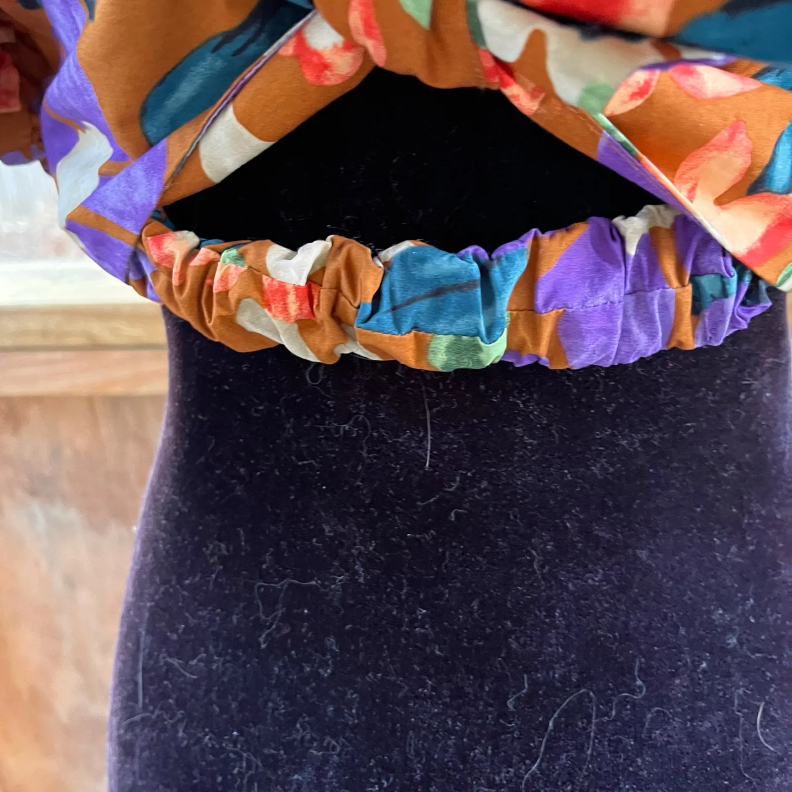 Current Air Los Angeles Women's Brown Floral Puff Sleeve Crop Top Size S - Image 5